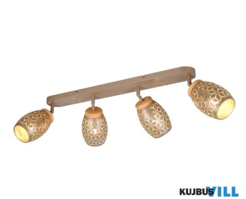 TR R81574065 BIDAR spotlámpa excl.4xE14/10W ↕27cm ↔74cm Ø12cm kávébarna