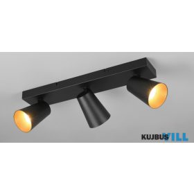   TRIO 817100332 SHARP spotlámpa excl.3xGU10 ↕16cm ↔46cm ↗8,5cm Ø8cm matt fekete