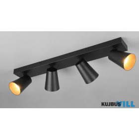   TRIO 817100432 SHARP spotlámpa excl.4xGU10 ↕16cm ↔64cm ↗8,5cm Ø8cm matt fekete