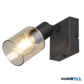   TRIO R81781032 CADIZ spotlámpa excl.1xE14 ↕9cm ↔9cm ↗15cm Ø7cm matt fekete-borostyán