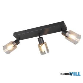   TRIO R81783032 CADIZ spotlámpa excl.3xE14 ↕17cm ↔42,5cm ↗8,5cm Ø7cm matt fekete-borostyán