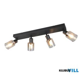  TRIO R81784032 CADIZ spotlámpa excl.4xE14 ↕17cm ↔58,5cm ↗8,5cm Ø7cm matt fekete-borostyán
