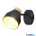 TR R81921732 VALENTIN spotlámpa excl.1xE14/10W ↕14cm ↔19cm Ø11cm fekete/arany/fa utánzat