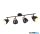 TR R81924032 VALENTIN spotlámpa excl.4xE14/10W ↕22cm ↔71,5cm Ø11cm fekete/arany/fa utánzat