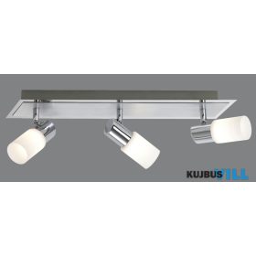   TRIO 821410305 CLAPTON spotlámpa incl.3x4,3W LED/430Lm/3000K ↕18,5cm ↔50cm ↗ 7cm csiszolt alumínium