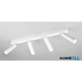   TRIO 849210431 AMBALA spotlámpa incl.4x5,5W LED/4x500Lm/2300+3000+4000K ↕17,5cm ↔65cm ↗4cm matt fehér