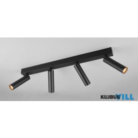   TRIO 849210432 AMBALA spotlámpa incl.4x5,5W LED/4x500Lm/2300+3000+4000K ↕17,5cm ↔65cm ↗4cm matt fekete