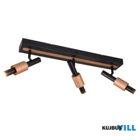   TRIO 855310332 IKARIS LED spotlámpa/3 24W/1350lm CCT ↕20,5cm ↔63cm ↗20,5cm matt fekete, kávé
