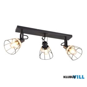   TRIO R86233032 JEROME spotlámpa excl.3xE27/10W ↕20,7cm ↔62cm rattan/matt fekete