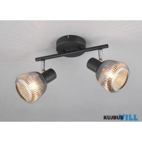   TRIO 862800232 TARIFA spotlámpa excl.2xE14 ↕19cm ↔29,5cm ↗13cm Ø10cm matt fekete