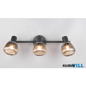   TRIO 862800332 TARIFA spotlámpa excl.3xE14 ↕19cm ↔47,5cm ↗13cm Ø10cm matt fekete