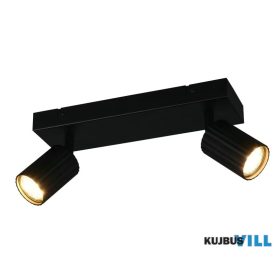   TRIO 867700232 SOKA spotlámpa excl.2xGU10 ↕14,5cm ↔30cm ↗9cm matt fekete