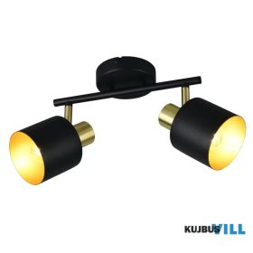   TRIO 868800280 EVA spotlámpa excl.2xE14 ↕19cm ↔ 36,5cm ↗10cm fekete-arany