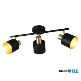   TRIO 868800380 EVA spotlámpa excl.3xE14 ↕19cm ↔53,5cm ↗10cm fekete-arany