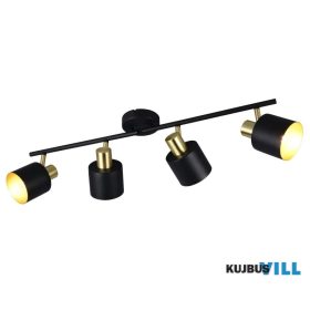   TRIO 868800480 EVA spotlámpa excl.4xE14 ↕19cm ↔78cm ↗10cm fekete-arany