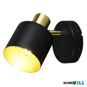   TRIO 868870180 EVA spotlámpa excl.1xE14 ↕17cm ↔10cm ↗12,3cm fekete-arany