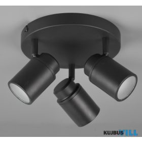   TRIO 880430332 ANGELO spotlámpa excl.3xGU10 ↕15,5cm Ø20cm matt fekete