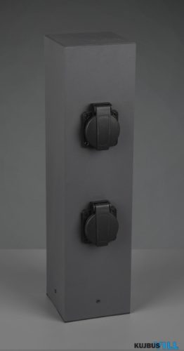 TR 9964-42 GARDEN SOCKET kerti konnektor incl. 4 x Schuko-Plug ↕40cm ↔10cm ↗ 10cm antracit