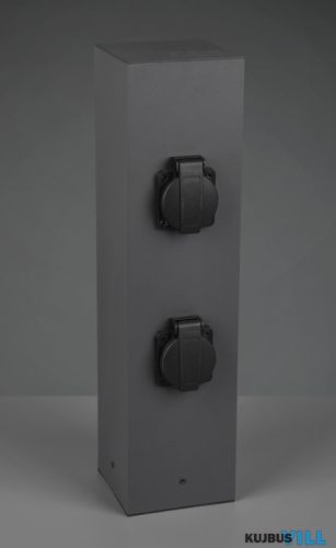 TR 9964-42 GARDEN SOCKET kerti konnektor incl. 4 x Schuko-Plug ↕40cm ↔10cm ↗ 10cm antracit