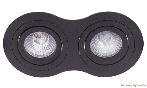 MAXLIGHT H0087 SIGNAL II  BEÉPÍTHETŐ SPOT Moc/Power: 2 x 50W  GU10 230V
W: 17 cm, D: 9,0 cm, H: 3,2  cm
Otwór mo