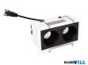 MAXLIGHT H180.01 MODULAR  BEÉPÍTHETŐ SPOT  L: 9,5 cm, W: 5,4 cm,  H: 5,5 cmOtwór montażowy/mounting hole: 8,8