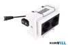 MAXLIGHT H180.02 MODULAR  BEÉPÍTHETŐ SPOT  L: 11,2 cm, W: 7,9 cm,  H: 7,5 cmOtwór montażowy/mounting hole: 10,