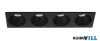 MAXLIGHT HM180 4L MODULAR  BEÉPÍTHETŐ SPOT Moc/Power:  12W LED 3000K, 800 LM,  45°, CRI95L: 16,6 cm, W: 4,1 cm H
