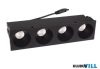 MAXLIGHT HM180 4L MODULAR  BEÉPÍTHETŐ SPOT Moc/Power:  12W LED 3000K, 800 LM,  45°, CRI95L: 16,6 cm, W: 4,1 cm H