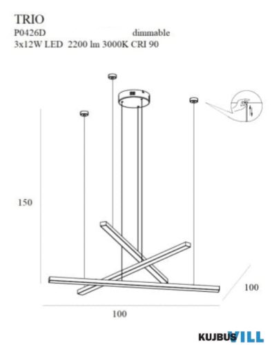 MAXLIGHT P0426D FÜGGESZTÉK