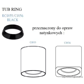 MAXLIGHT RC0155/C0156 BLACK SÜLLYESZTETT SPOTLÁMPA