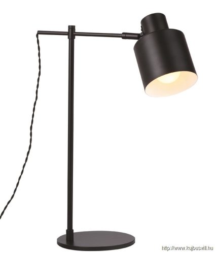 MAXLIGHT T0025 BLACK  ASZTALI LÁMPA Moc/Power: 1 x 60W E27 230VW: 43 cm, D: 19 cm, H: 53 cm Wykończenie/