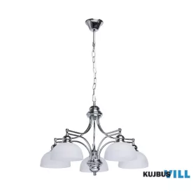   MW-LIGHT Felice Light csillár 5xE27 króm, opál - 347017405