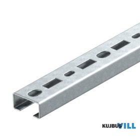   OBO 1104500 VBS CML3518P2000FS profilsín perforált, nútszélesség 17 mm 2000x35x18 FS szalaghorganyzott, DIN EN 10346