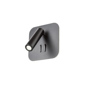   REDO 01-1492 Fali lámpa QUDA AP SQ LED 1x6W+1x3W 3000K BLACK (5.1.2)