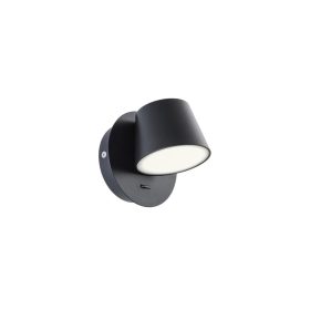   REDO 01-1739 Fali lámpa SHAKER AP LED 6W IP20 SAND BLACK (5.1.2)