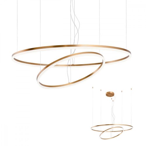 REDO 01-1923-DALI ORBIT SU LED 108W 4000K D1000+600 BRASS (4.1.2)-DALI