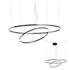   REDO 01-1966-TRIAC Függeszték ORBIT SU LED 108.5W 4000K D1000+600 SAND BLACK (4.1.2)-TRIAC