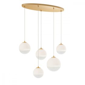   REDO 01-2272 Függeszték BERRY SU 5X42W E27 GOLD/WHITE (4.1.1)