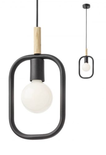 REDO 01-2407 AERIS Függeszték 1X42W  matt fekete, barna