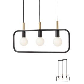 REDO 01-2408 AERIS Függeszték 3X42W  matt fekete, barna