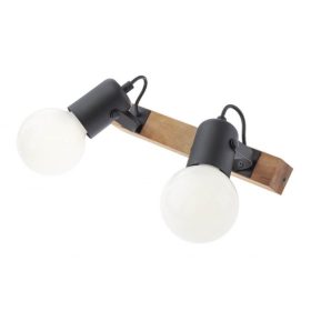 REDO 01-2416 TAFFI Fali lámpa 2X42W  matt fekete, barna