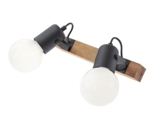 REDO 01-2416 TAFFI Fali lámpa 2X42W  matt fekete, barna