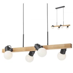 REDO 01-2418 TAFFI Függeszték 4X42W  matt fekete, barna