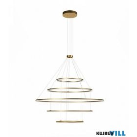   REDO 01-2488-DALI Függeszték ORBIT SU LED 300W D1500+1000+1000+600+600 4000K BRASS (4.1.2)-DALI