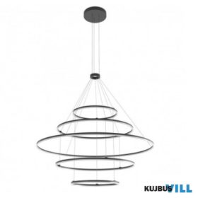   REDO 01-2489-TRIAC Függeszték ORBIT SU LED 286W D1500+1000+1000+600+600 4000K SAND BLACK (4.1.2)-TRIAC