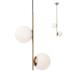 REDO 01-2625 NIVA Függeszték 2X42W  matt arany, opál