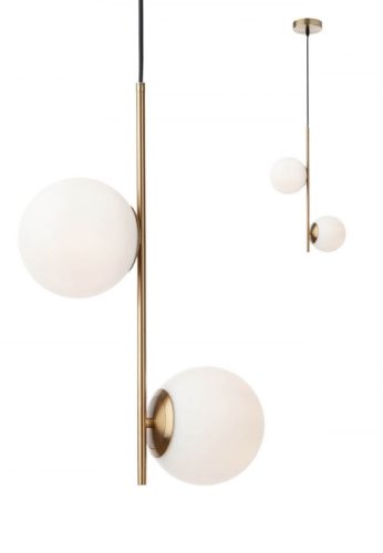 REDO 01-2625 NIVA Függeszték 2X42W  matt arany, opál