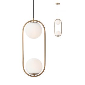 REDO 01-2626 NIVA Függeszték 2X42W  matt arany, opál