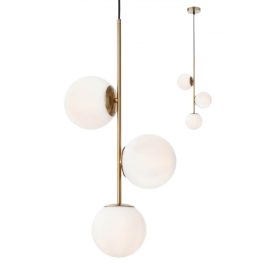 REDO 01-2627 NIVA Függeszték 3X42W  matt arany, opál