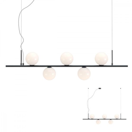 REDO 01-2648 TALIS Függeszték 5 X 28W  fekete, fehér